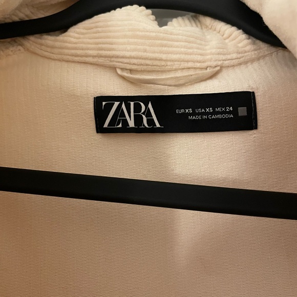 Zara Cream Corduroy Jacket - Picture 2 of 2